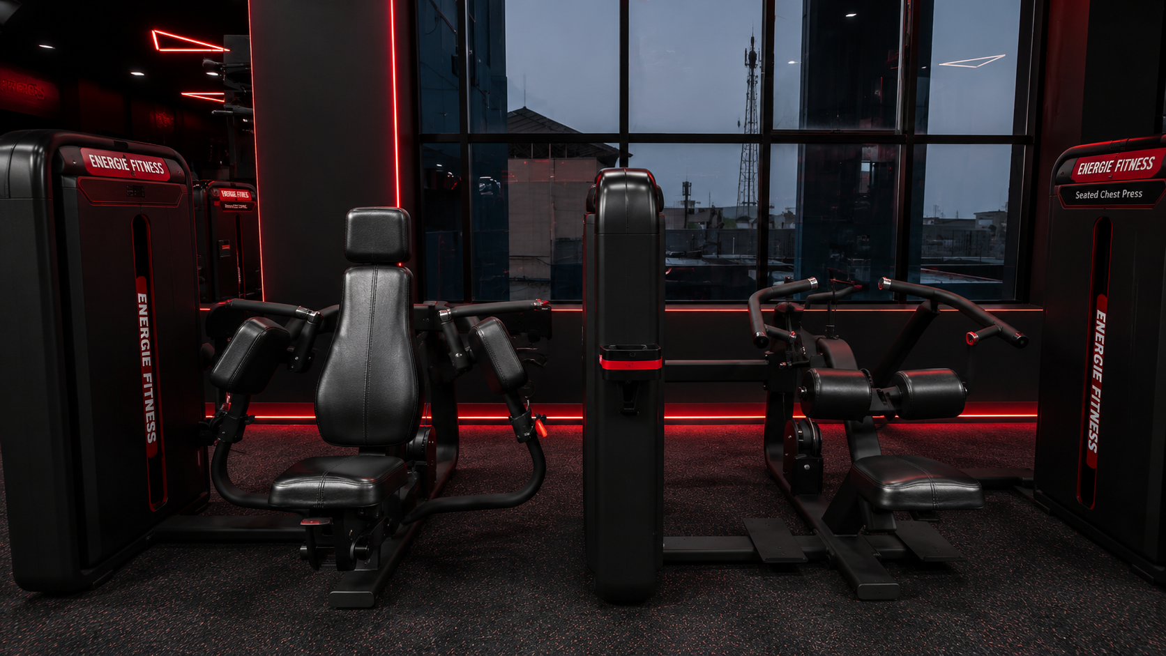 Seated Chest Press Station at Goodlife Fitness Club Solapur
