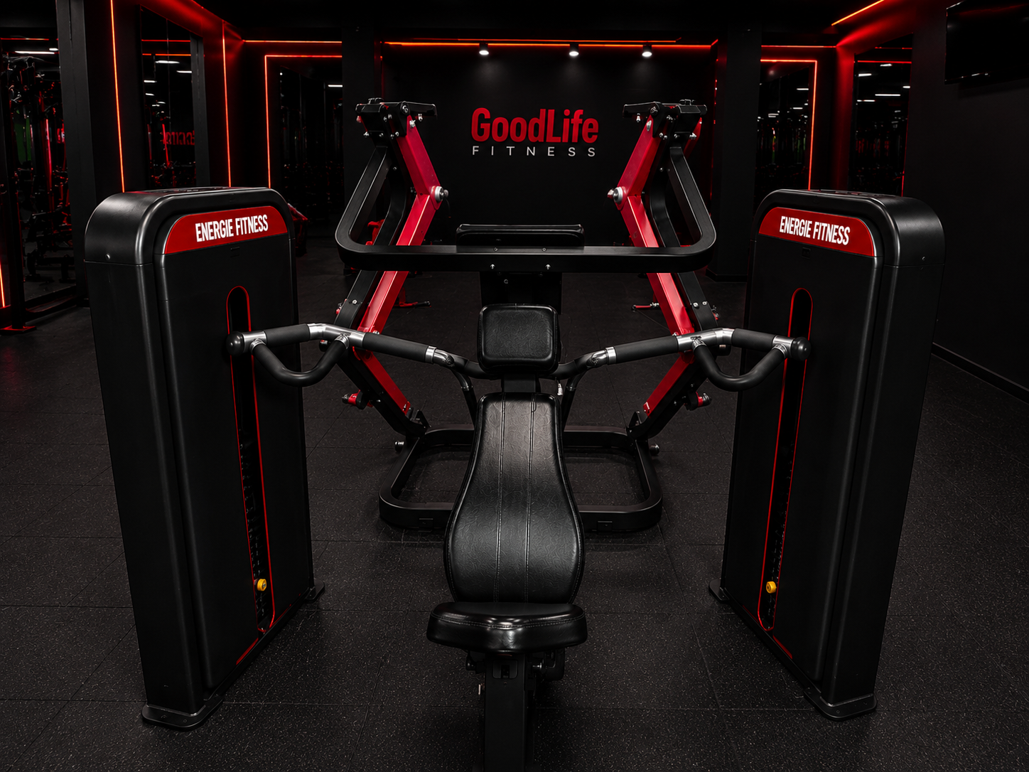 Dual-Stack Seated Press Machine at Goodlife Fitness Club Solapur