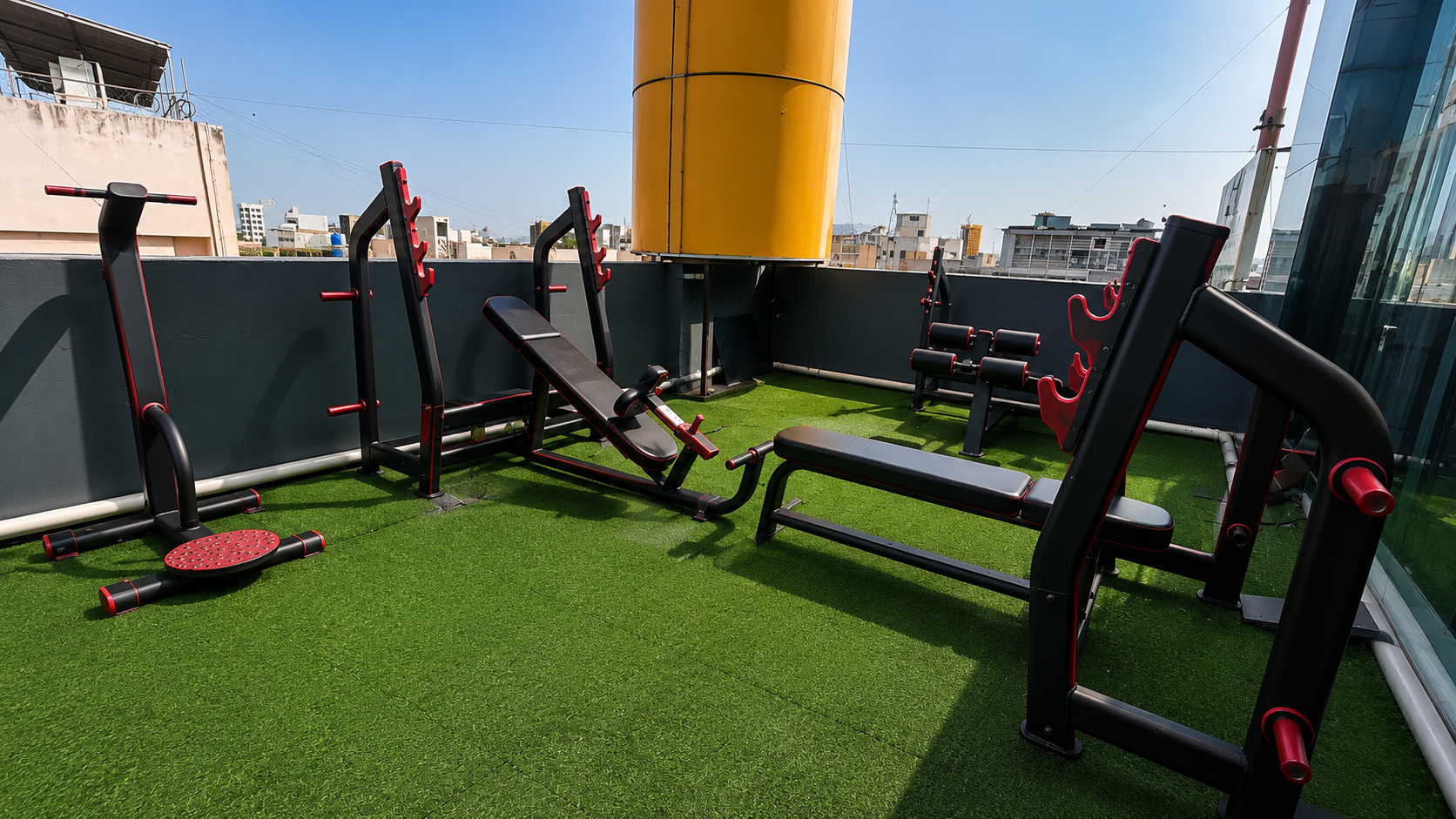 Outdoor Terrace Training Zone at Goodlife Fitness Club Solapur